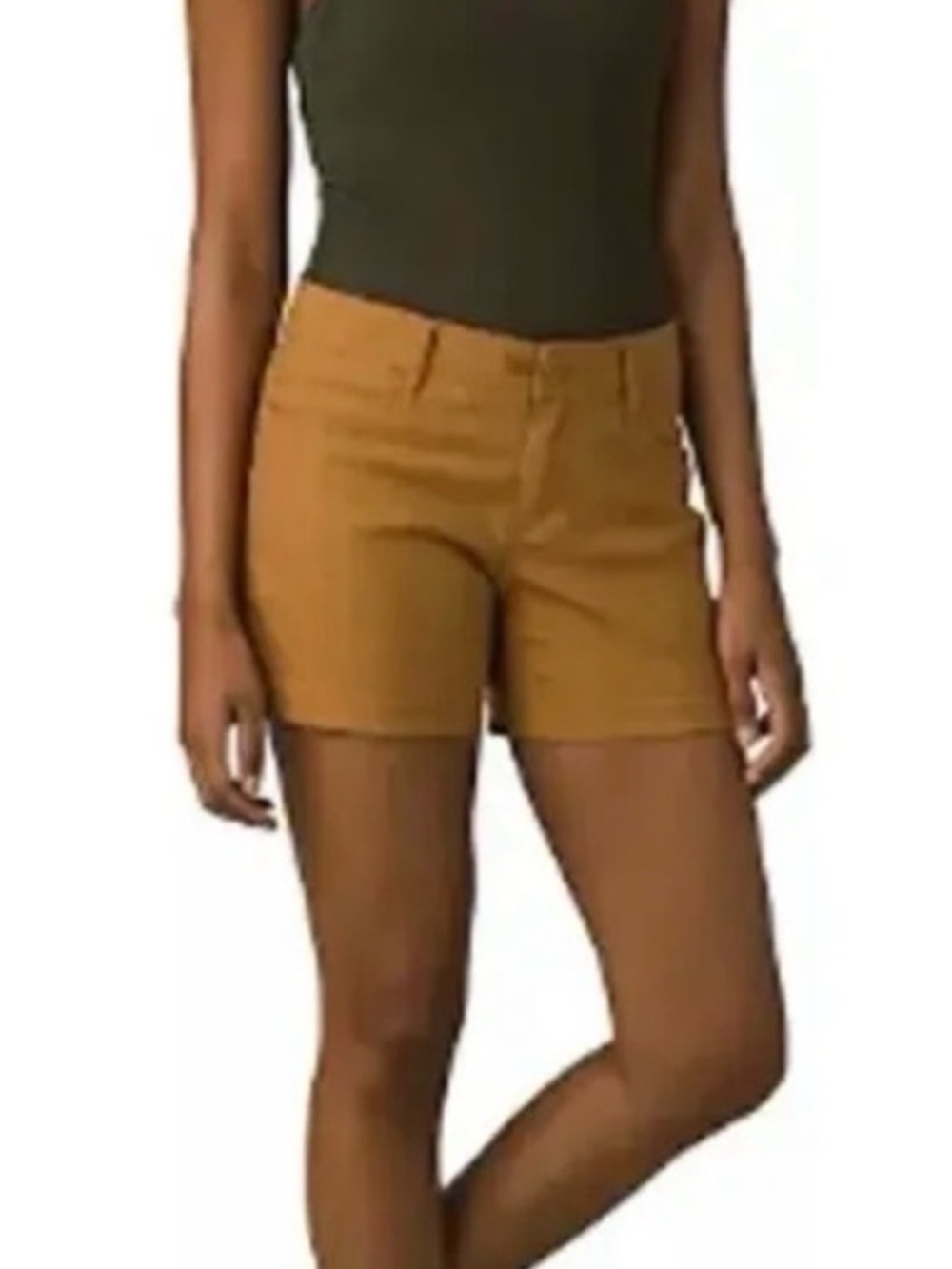 Prana Women's Mustard Mid-Rise Shorts